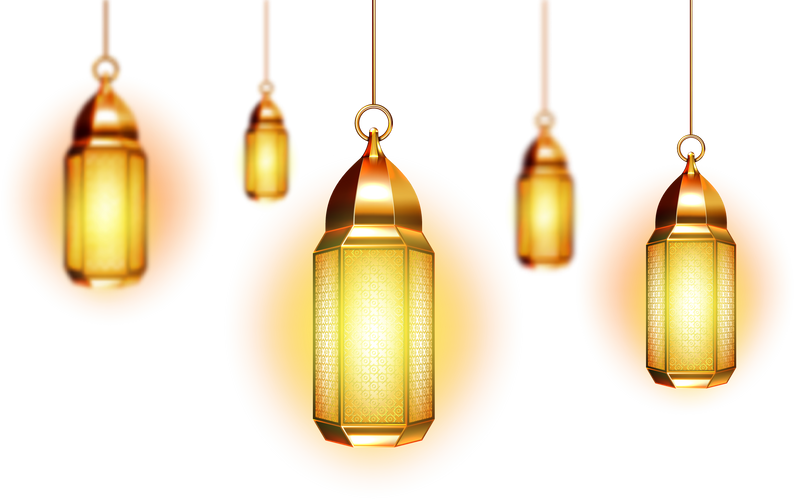 Realistic Islamic lamps